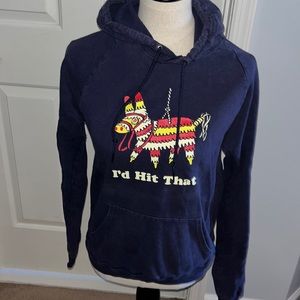 I’d Hit That funny navy hoodie sweatshirt Small